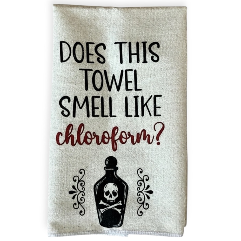 White - Humorous Double Sided Kitchen Towel